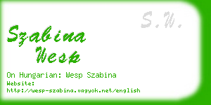 szabina wesp business card